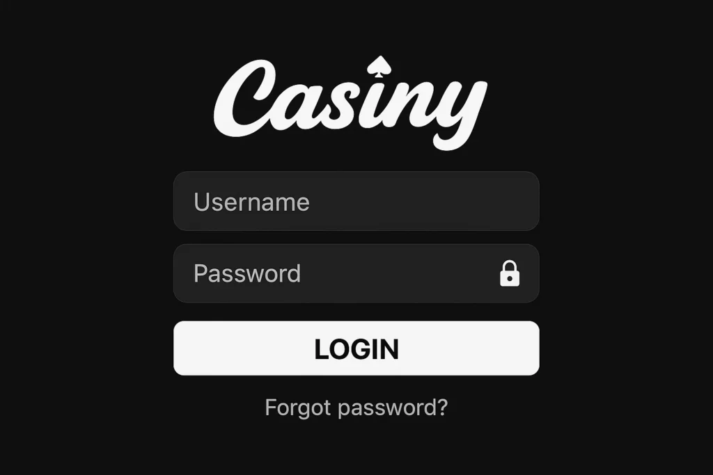 Casiny login screen with 2FA prompt on mobile and desktop