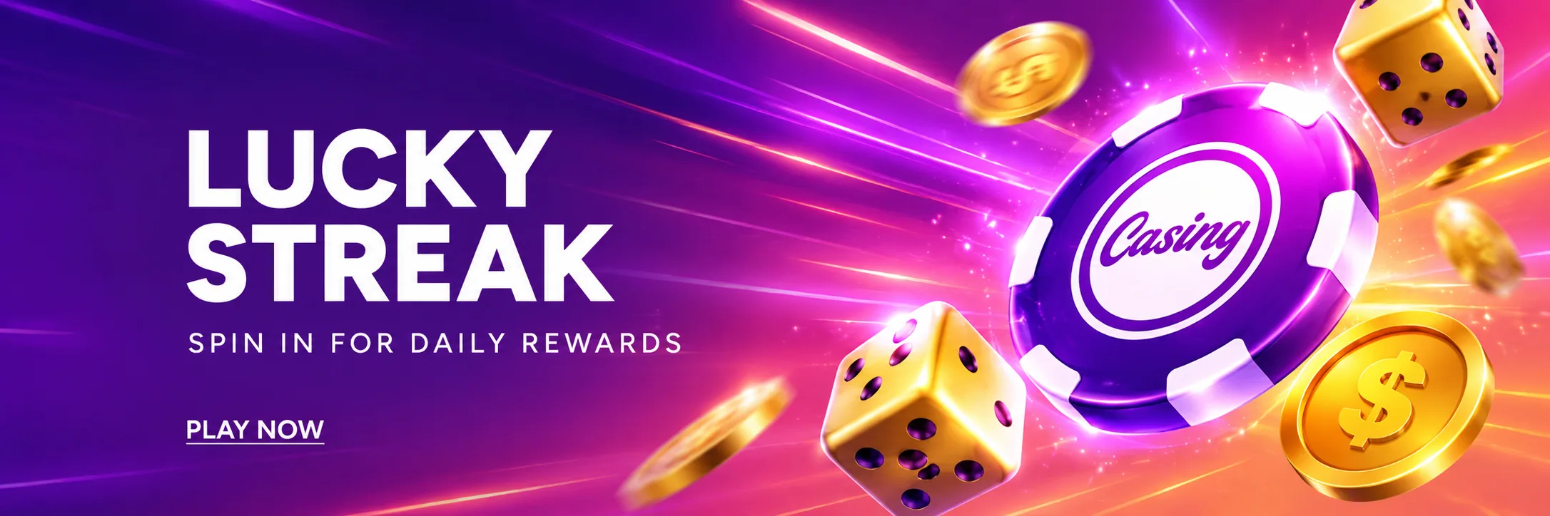Lucky Streak at Casiny Casino - spin in for daily rewards